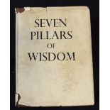 T E LAWRENCE: SEVEN PILLARS OF WISDOM, London, Jonathan Cape, 1935, 1st trade edition, 4to, original