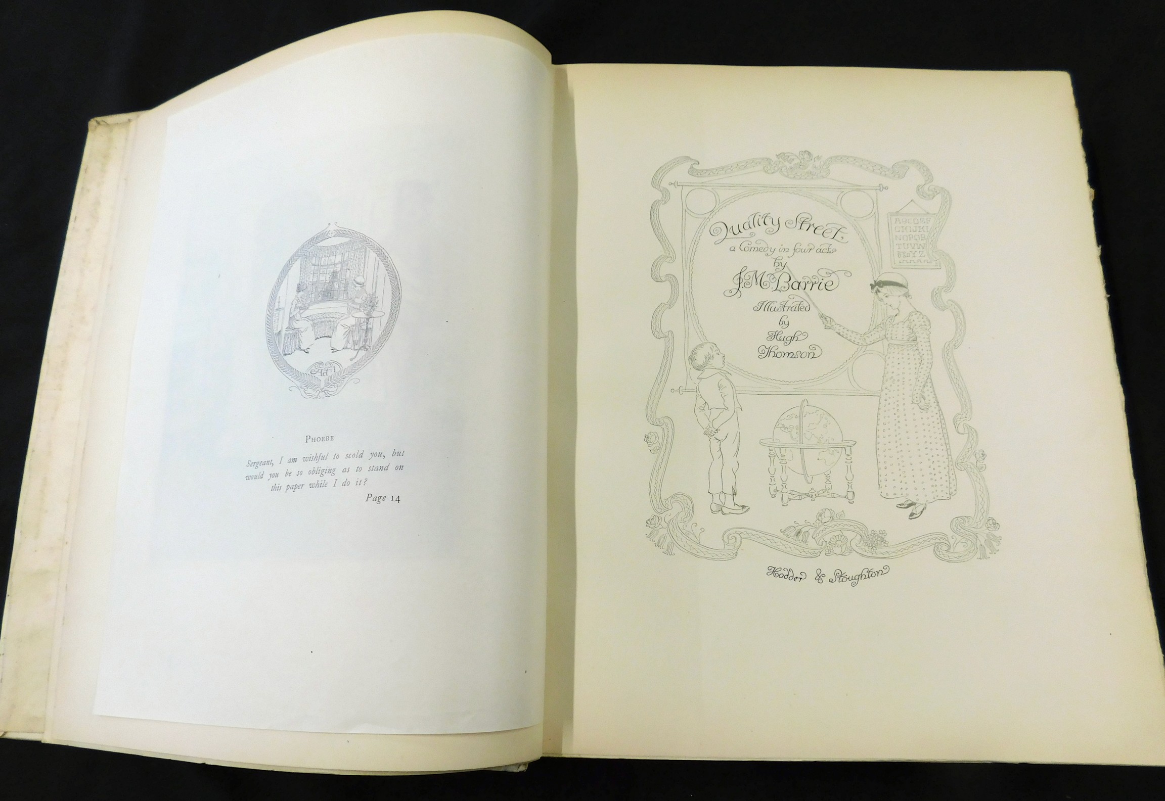 SIR JAMES MATTHEW BARRIE: QUALITY STREET, ill Hugh Thomson, London, Hodder & Stoughton [1913], 1st