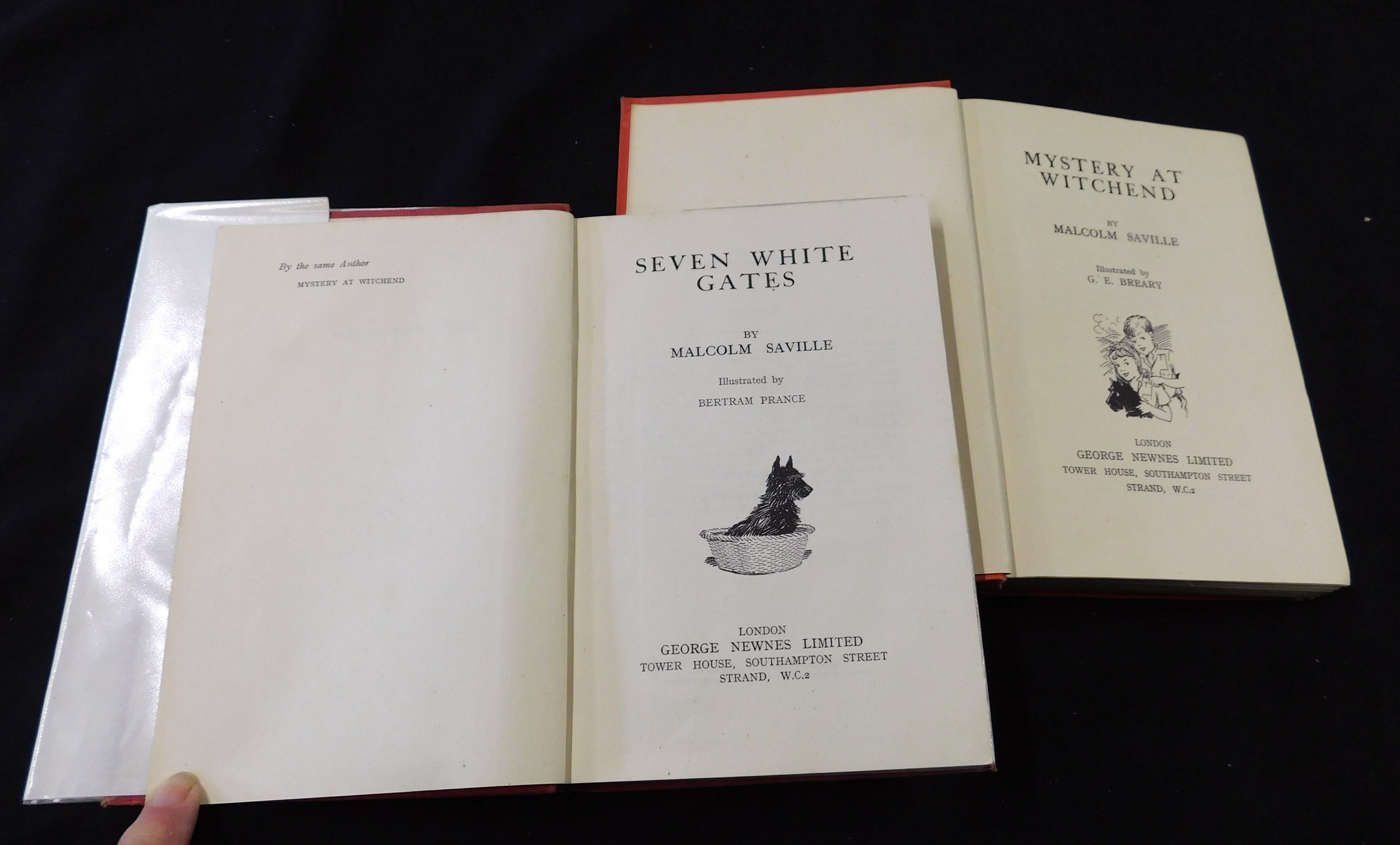 MALCOLM SAVILLE: 2 titles: MYSTERY AT WITCHEND, London, George Newnes, 1943, 1st edition, original - Image 2 of 2