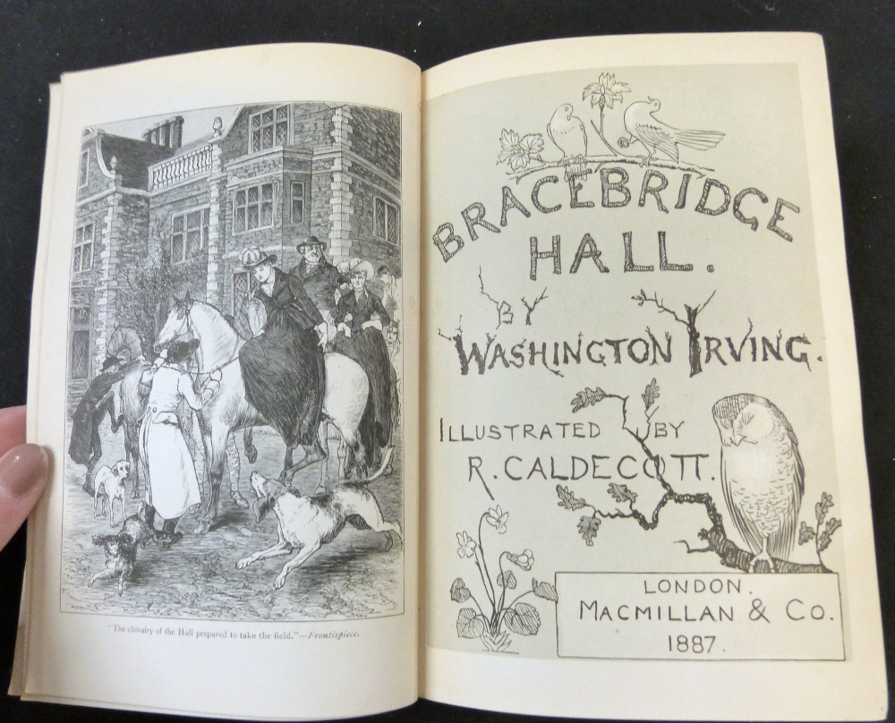 WASHINGTON IRVING: BRACEBRIDGE HALL, ill Randolph Caldecott, London, MacMillan, 1887, 1st edition, 8 - Image 2 of 3