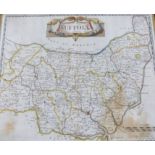 ROBERT MORDEN: SUFFOLK, engraved hand coloured map [1695], approx 360 x 420mm, framed and glazed