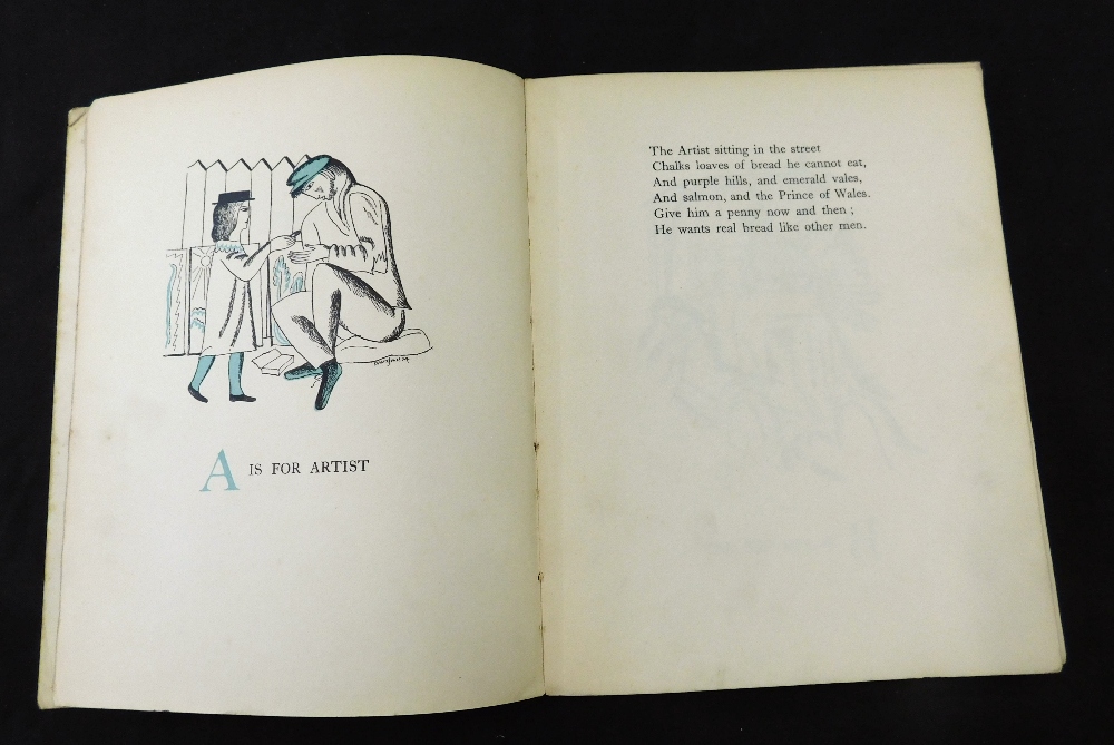 ELEANOR FARJEON: THE TOWN CHILD'S ALPHABET, ill David Jones, London, The Poetry Bookshop 1924, 1st - Image 2 of 2