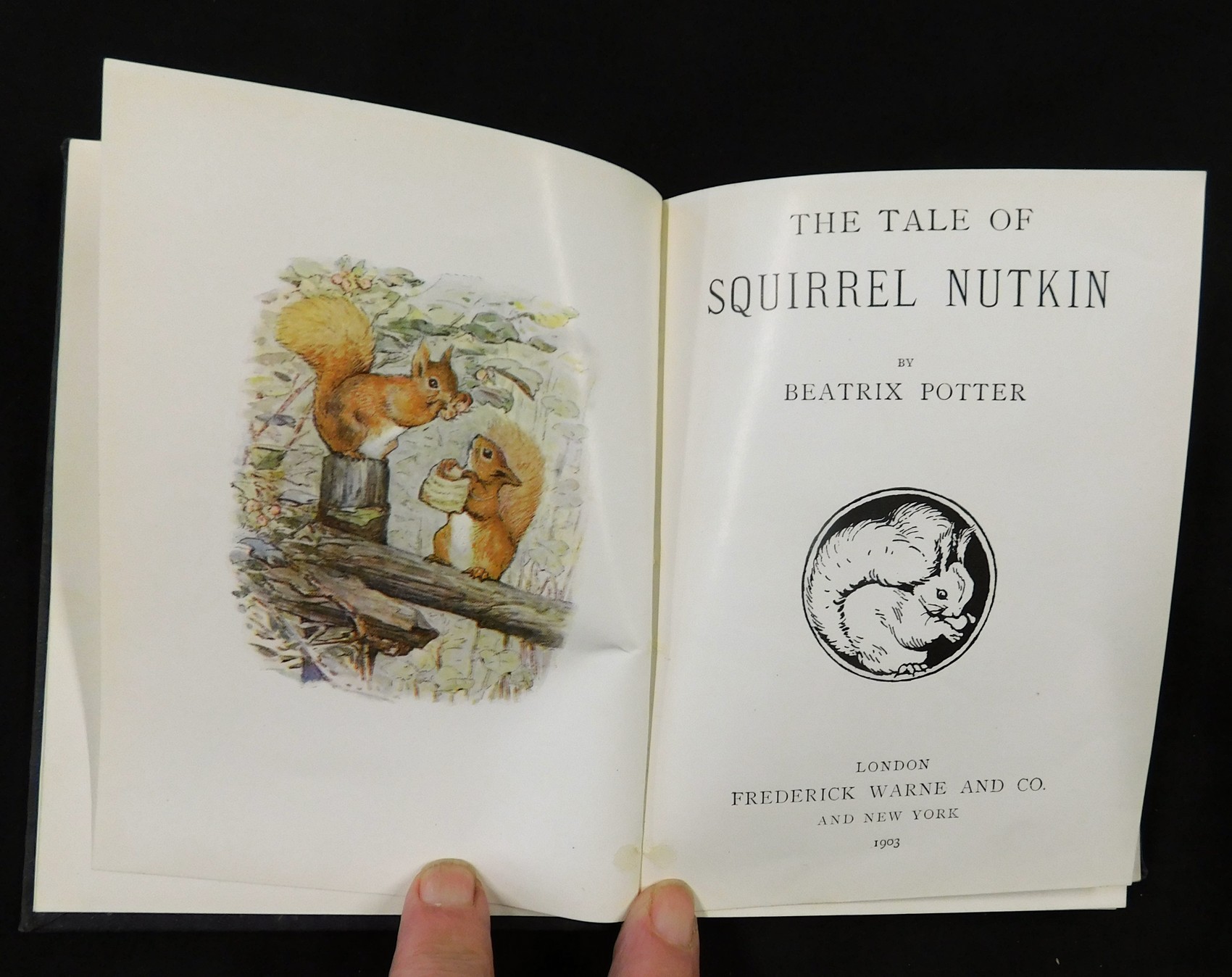 BEATRIX POTTER: THE TALE OF SQUIRREL NUTKIN, London and New York, Frederick Warne, 1903, 1st - Image 2 of 3