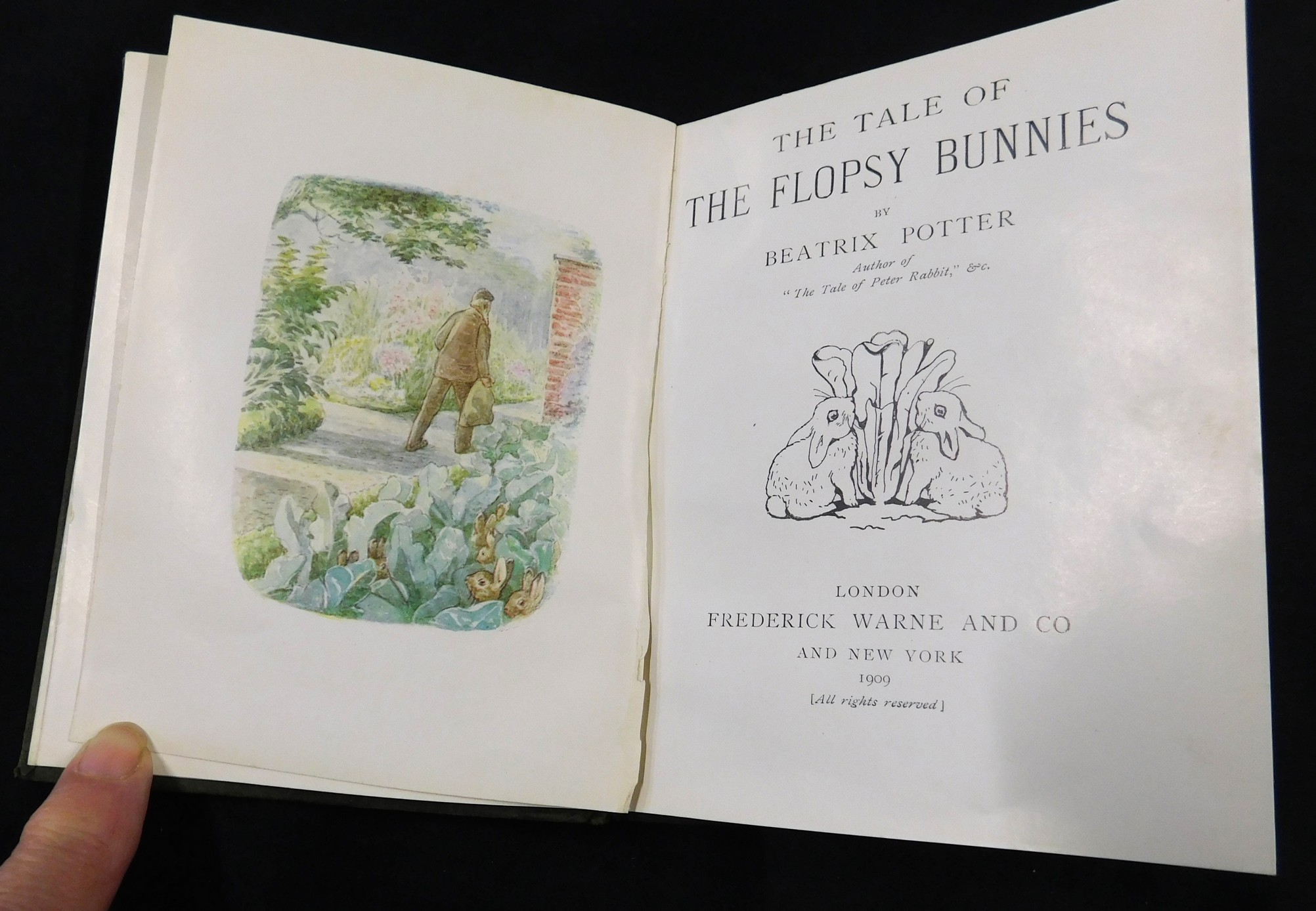 BEATRIX POTTER: THE TALE OF THE FLOPSY BUNNIES, London and New York, Frederick Warne, 1909, 1st - Image 2 of 2