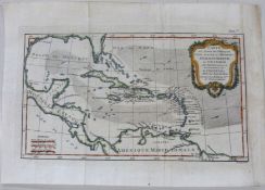 HERMAN MOLL 2 engraved map circa 1709, BRASILL DIVIDED INTO ITS CAPTAINSHIPS, approx 160 x 185mm;