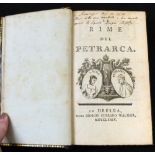 FRANCESCO PETRARCA: LE RIME DEL PETRARCA, Dresda, Georgio Corrado Walther, 1774, engraved vignette