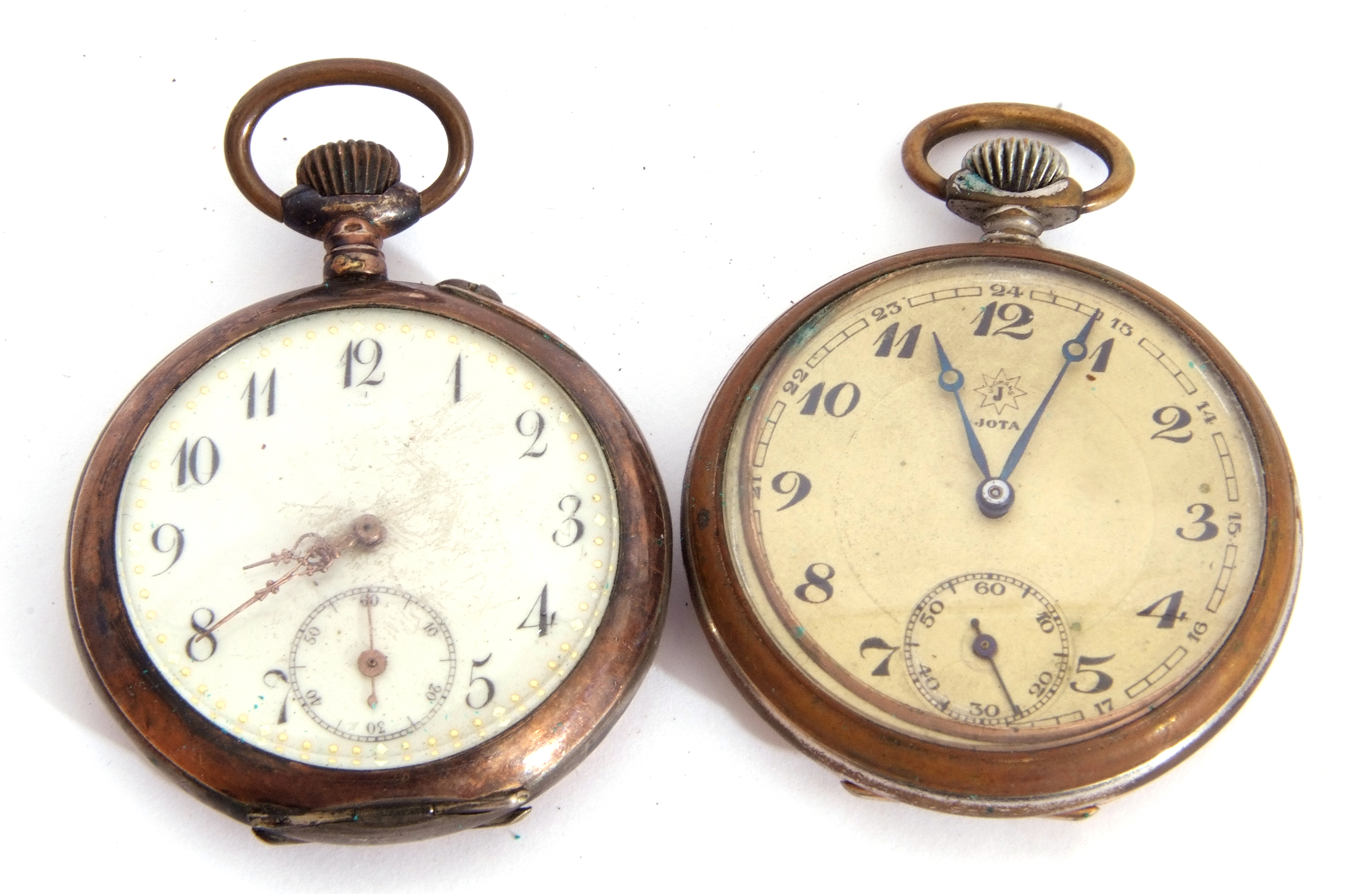 Mixed Lot: Jungans "Jota" open faced pocket watch, a Remontoire cylinder open faced pocket watch - Image 2 of 3