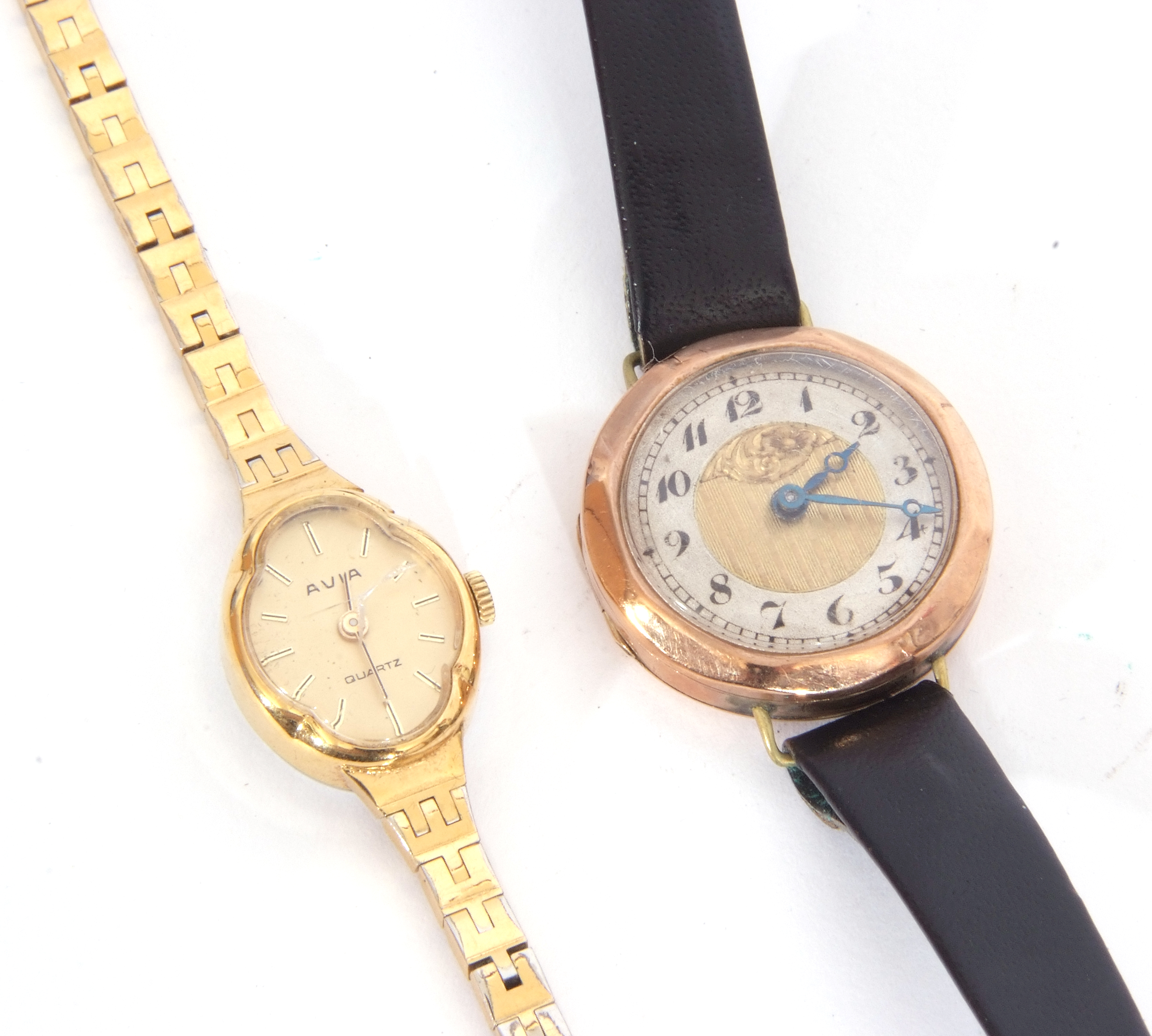 Mixed Lot: first quarter of 20th century ladies 9ct gold cased wrist watch of octagonal shape - Image 6 of 6