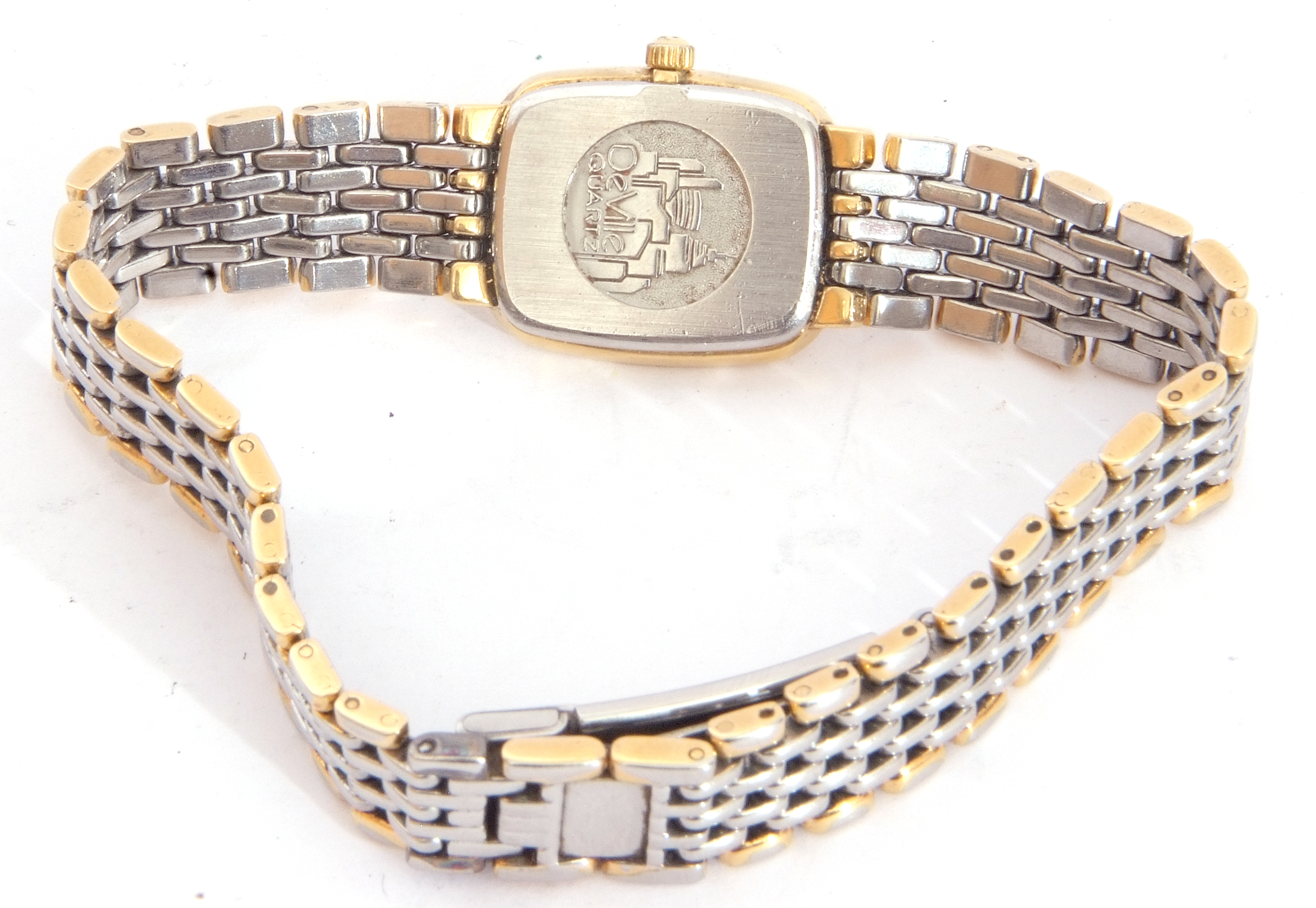 Ladies Omega De ville quartz wrist watch, circa 1980s, of rectangular shape with Roman numerals on a - Image 5 of 7