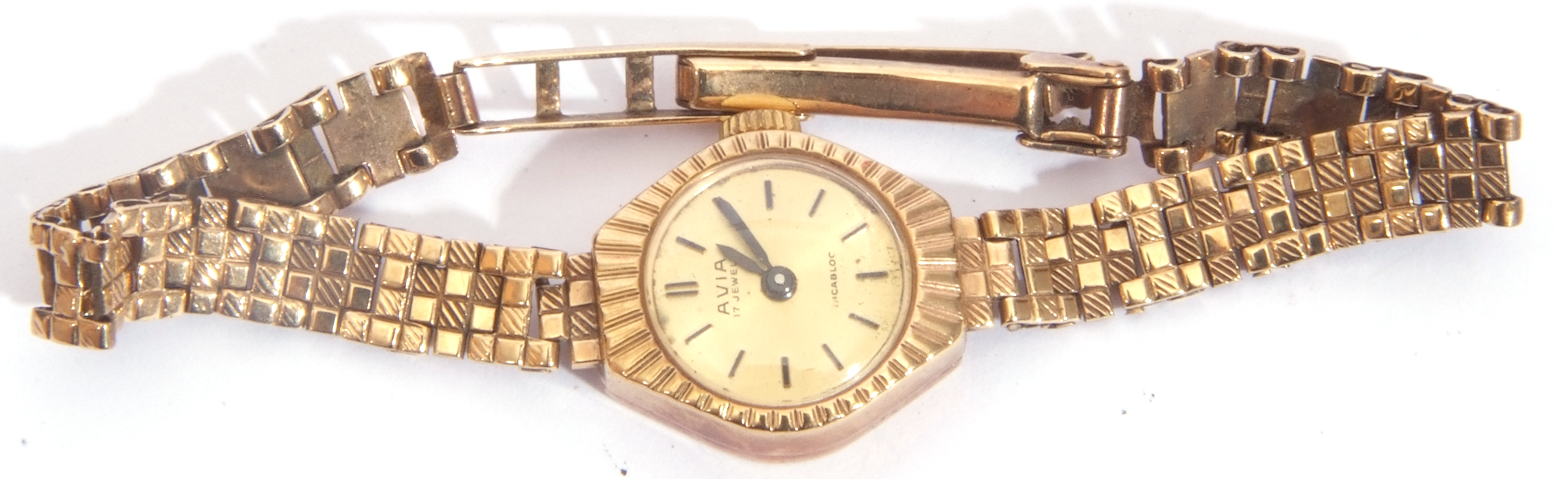 Ladies last quarter of 20th century 9ct gold cased Avia wrist watch with 17-jewel Incabloc - Image 5 of 6