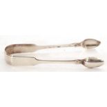 Pair of George III silver sugar tongs, London 1810, maker,s mark W.T.