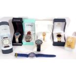 Collection of 8 modern wrist watches, 5 gents quartz examples to include an Accurist and an Oskar