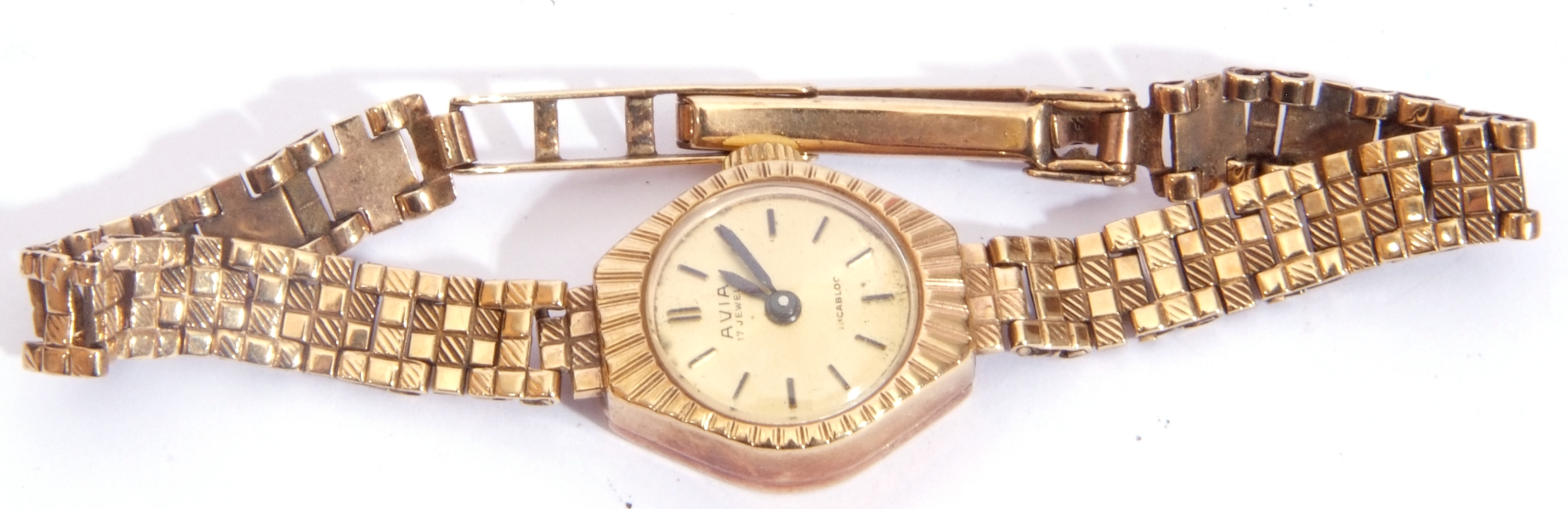 Ladies last quarter of 20th century 9ct gold cased Avia wrist watch with 17-jewel Incabloc - Image 4 of 6
