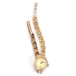 Ladies last quarter of 20th century 9ct gold cased Avia wrist watch with 17-jewel Incabloc