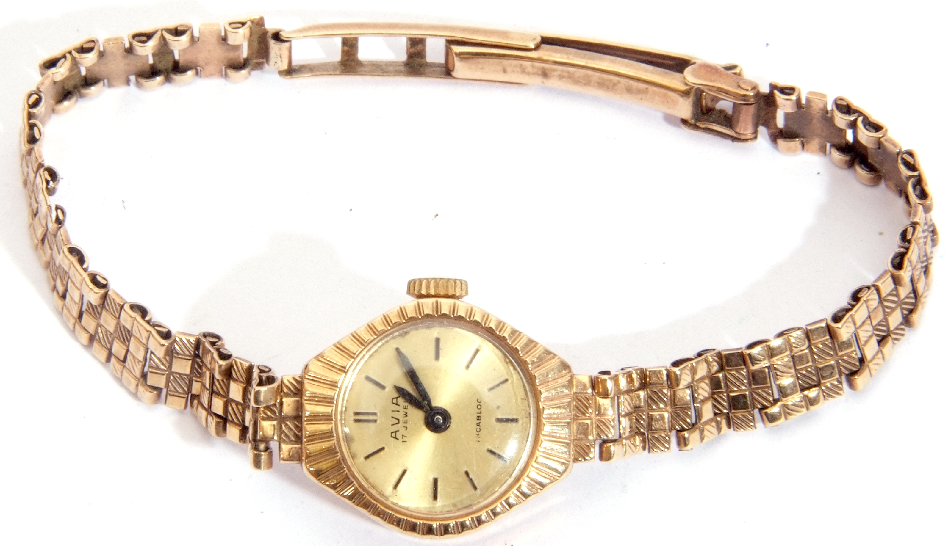 Ladies last quarter of 20th century 9ct gold cased Avia wrist watch with 17-jewel Incabloc - Image 2 of 6