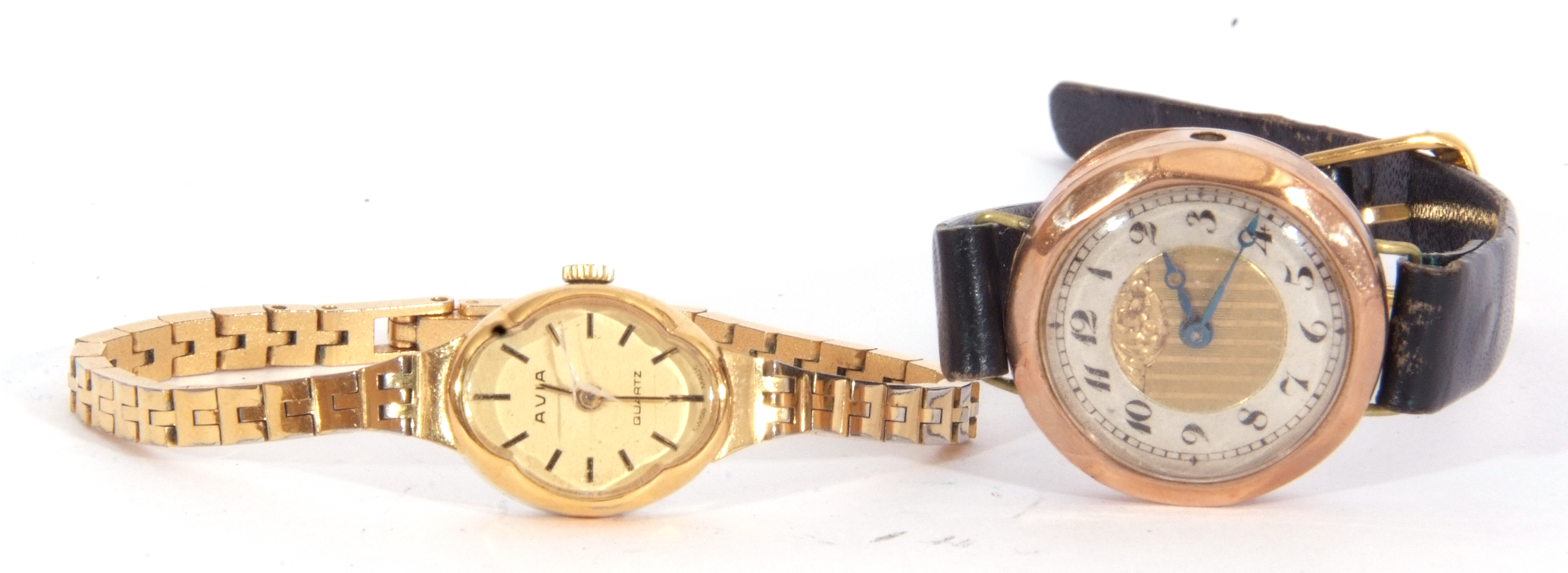 Mixed Lot: first quarter of 20th century ladies 9ct gold cased wrist watch of octagonal shape