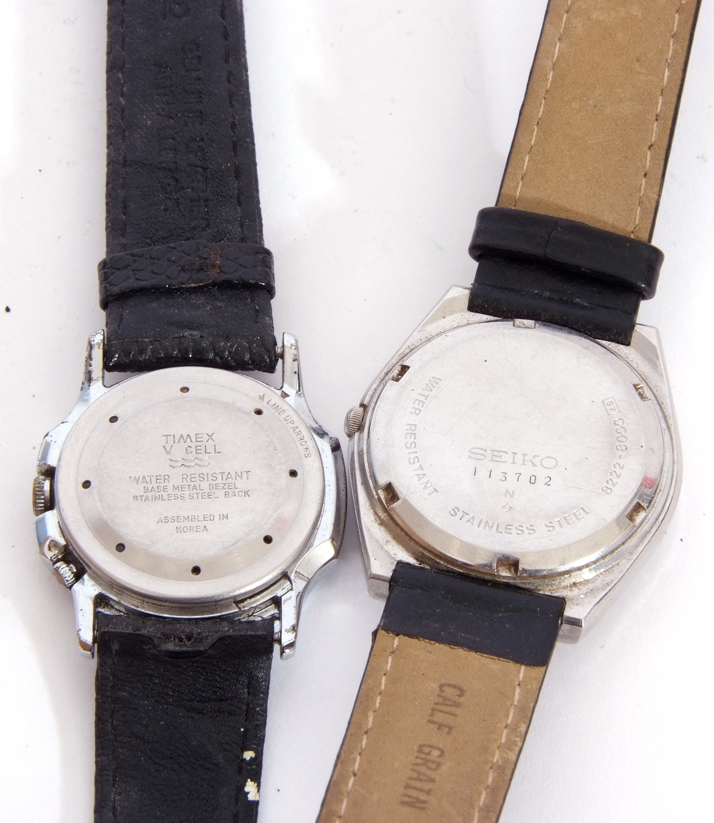 Mixed Lot: three vintage gents wrist watches, a Corvette 17-jewel Incabloc, a Seiko quartz stainless - Image 4 of 8