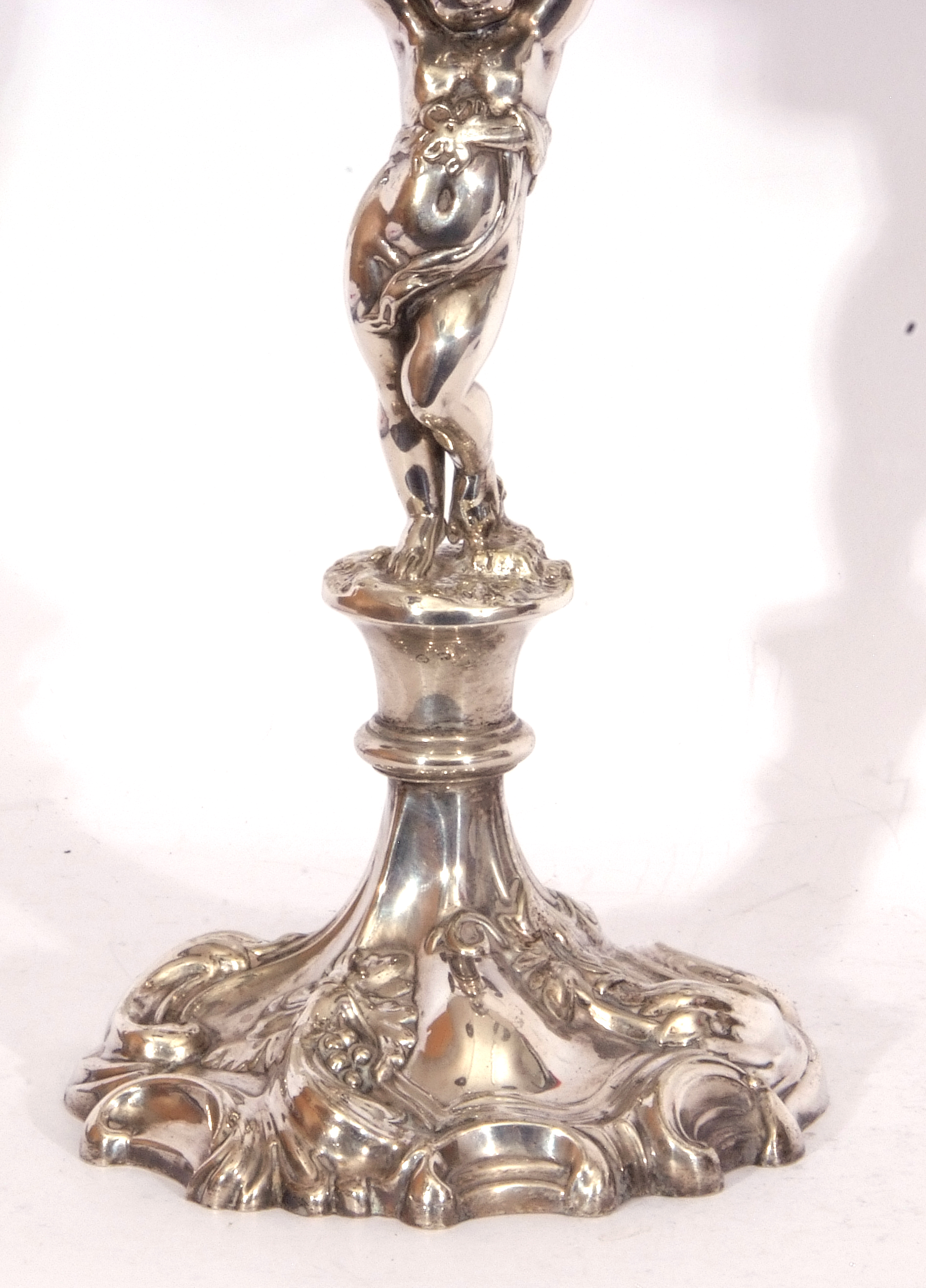 Elkington & Co silver plated centrepiece epergne/candelabrum, the top with fluted circular - Image 7 of 8