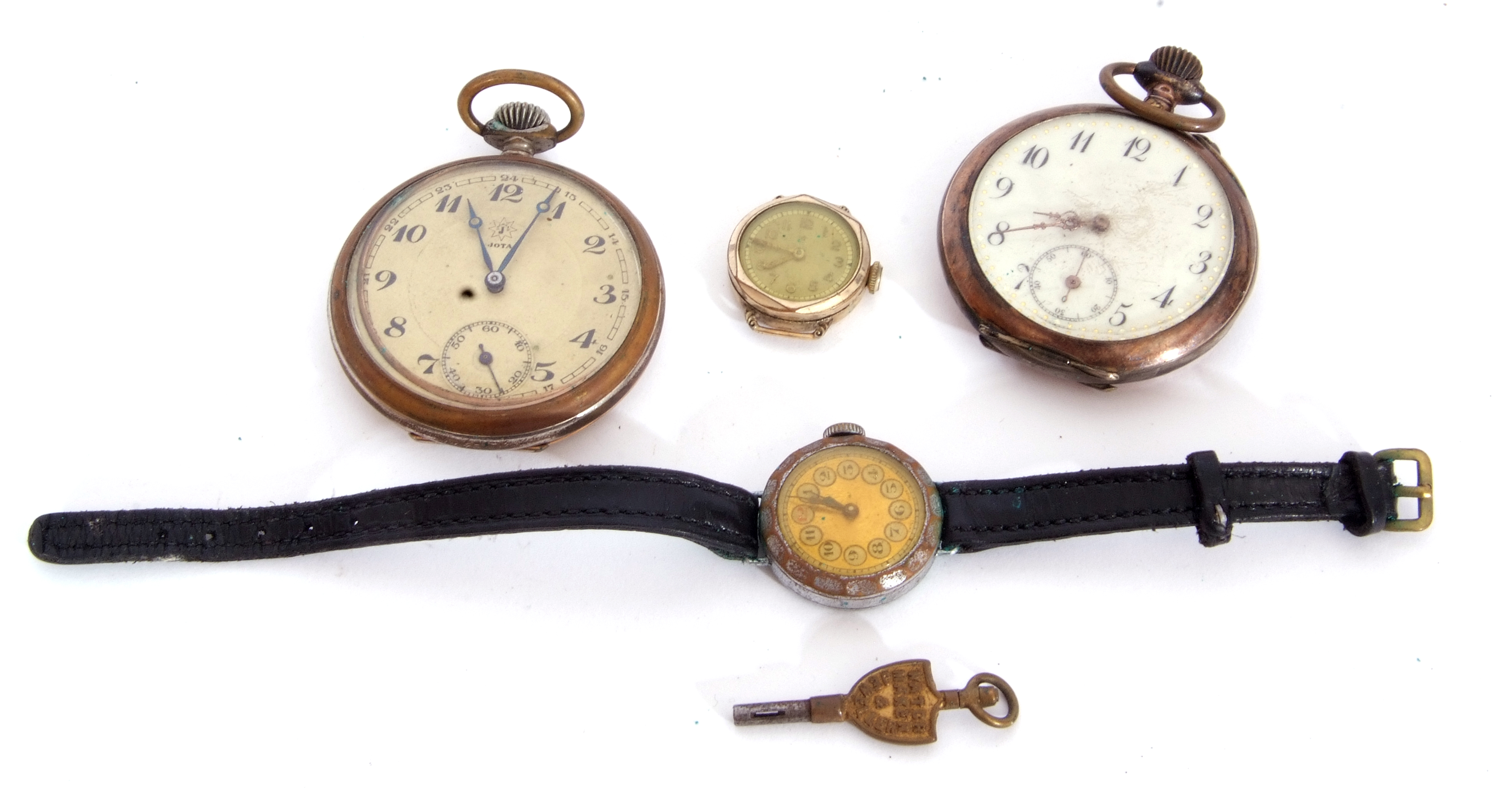 Mixed Lot: Jungans "Jota" open faced pocket watch, a Remontoire cylinder open faced pocket watch