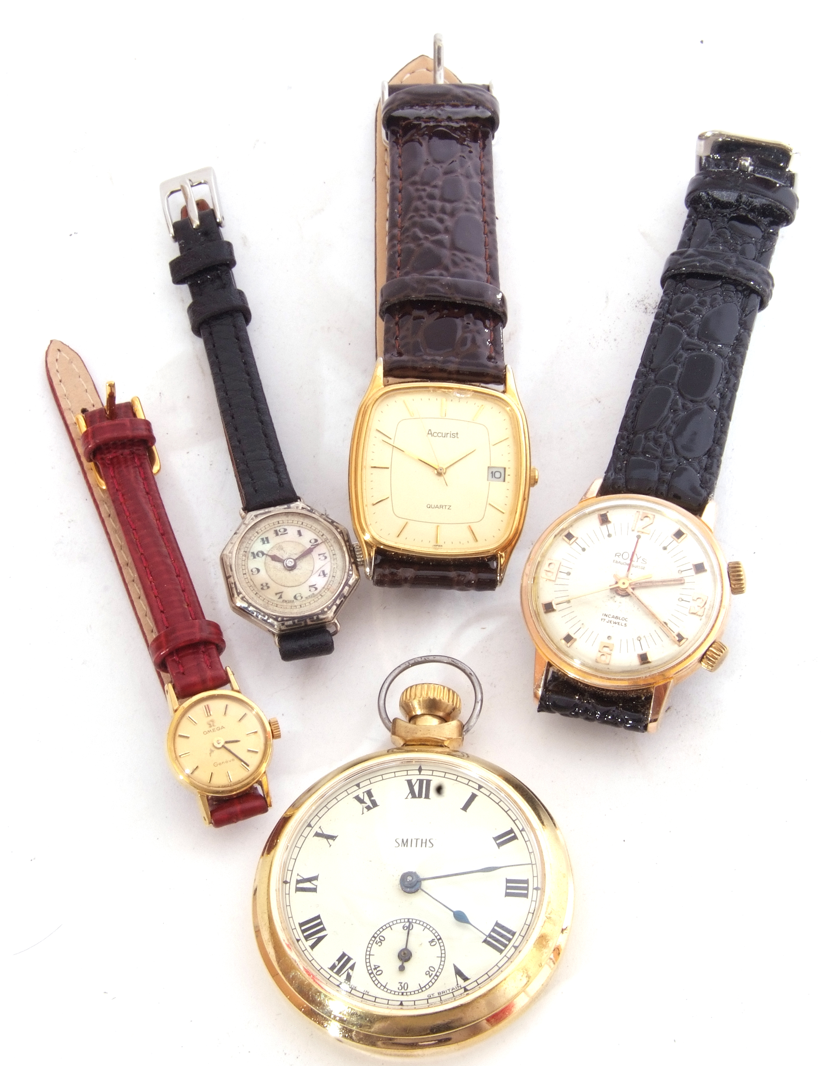 Mixed Lot: gents gold plated cased Smiths pocket watch with button wind, two wrist watches by - Image 2 of 6
