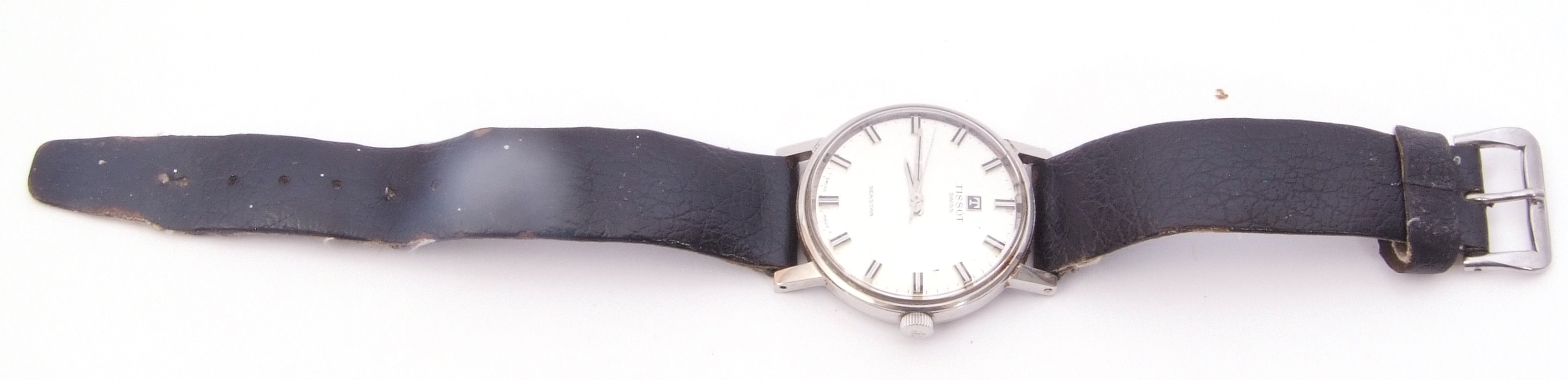 Third quarter of 20th century gents stainless steel cased Tissot "Seastar" wrist watch with silvered - Image 4 of 6