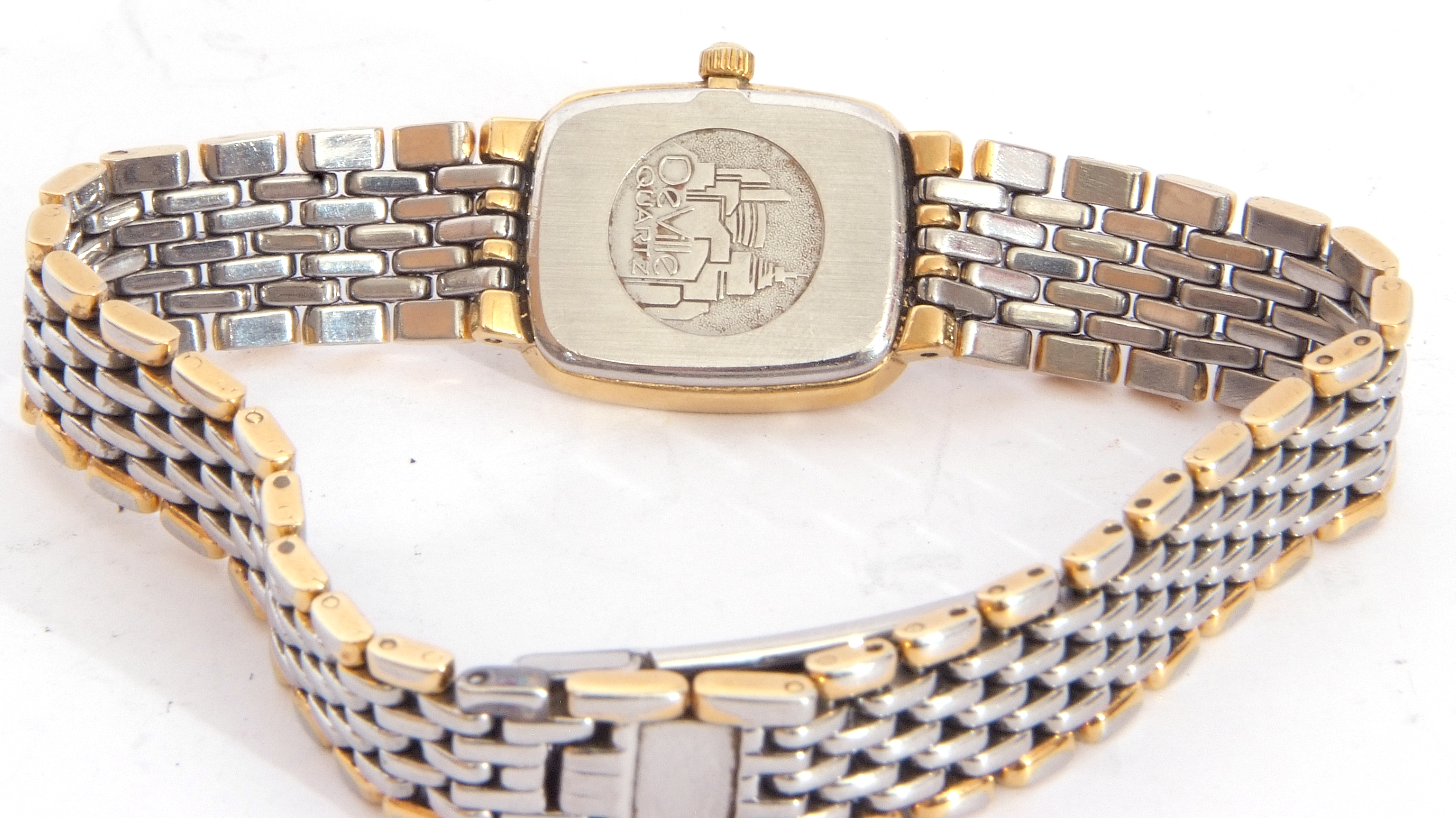 Ladies Omega De ville quartz wrist watch, circa 1980s, of rectangular shape with Roman numerals on a - Image 4 of 7