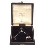 Vintage presentation silver jockey,s horse racing/equestrian boot rowel spur, Sheffield 1970,