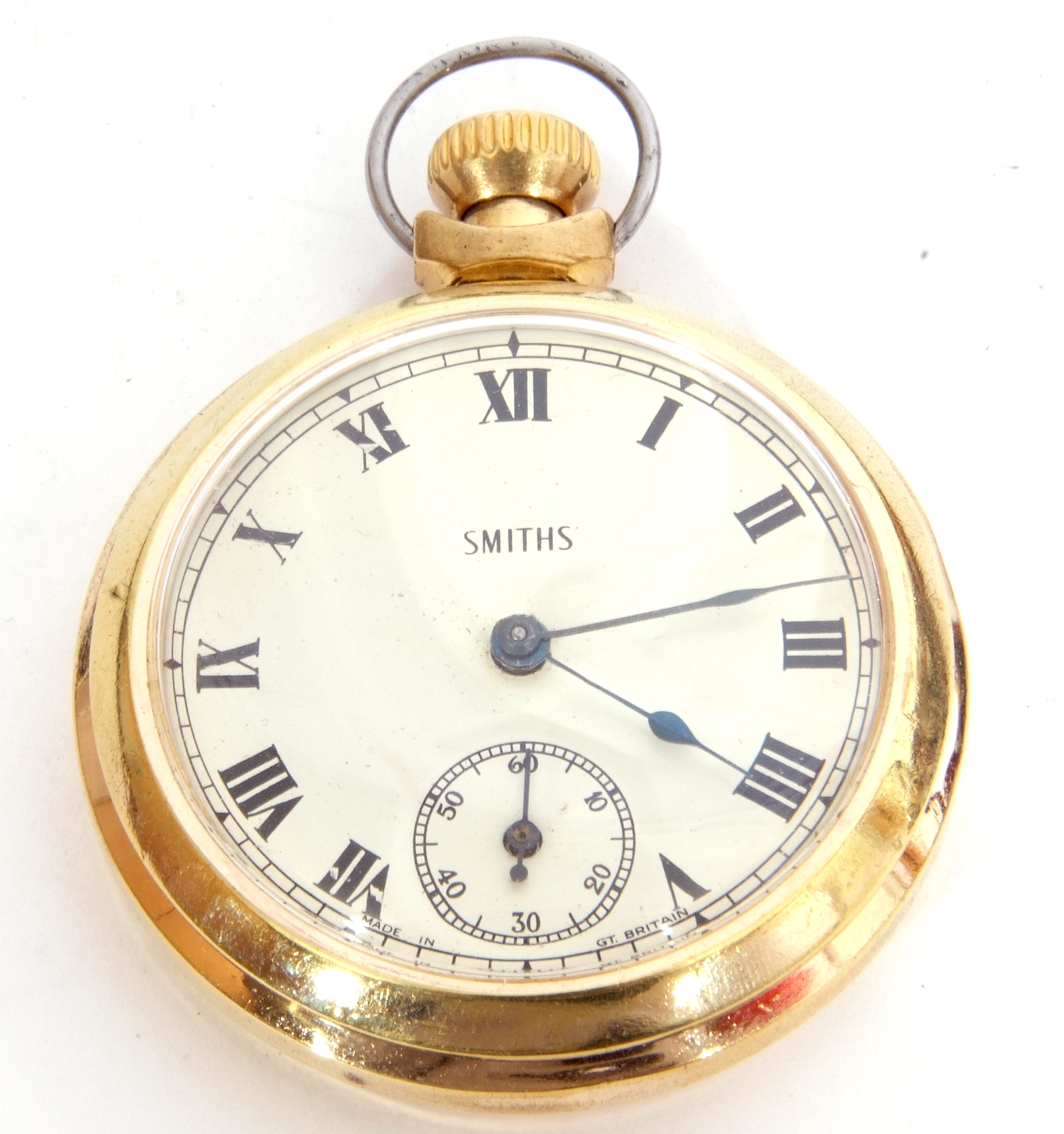 Mixed Lot: gents gold plated cased Smiths pocket watch with button wind, two wrist watches by - Image 4 of 6