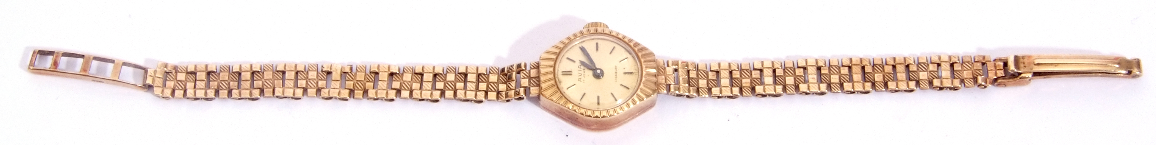 Ladies last quarter of 20th century 9ct gold cased Avia wrist watch with 17-jewel Incabloc - Image 6 of 6