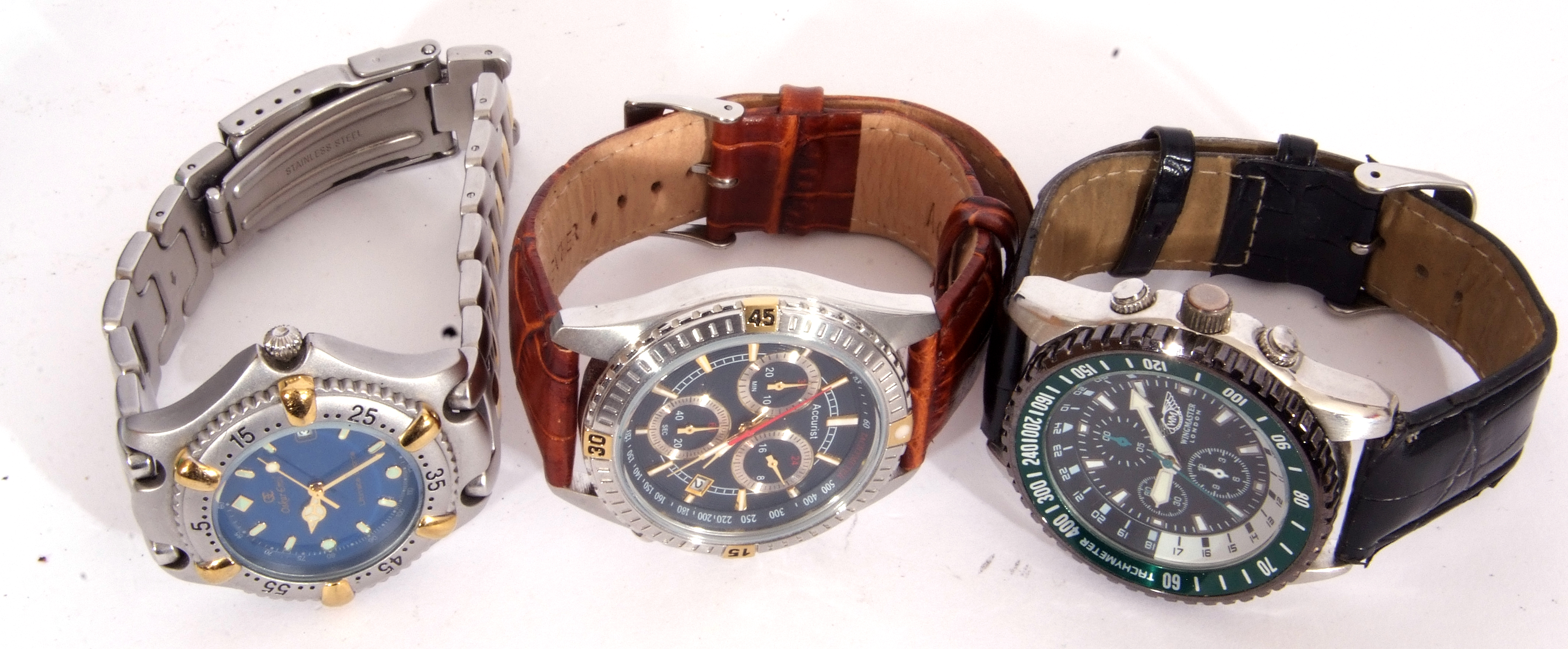 Collection of 8 modern wrist watches, 5 gents quartz examples to include an Accurist and an Oskar - Image 4 of 8