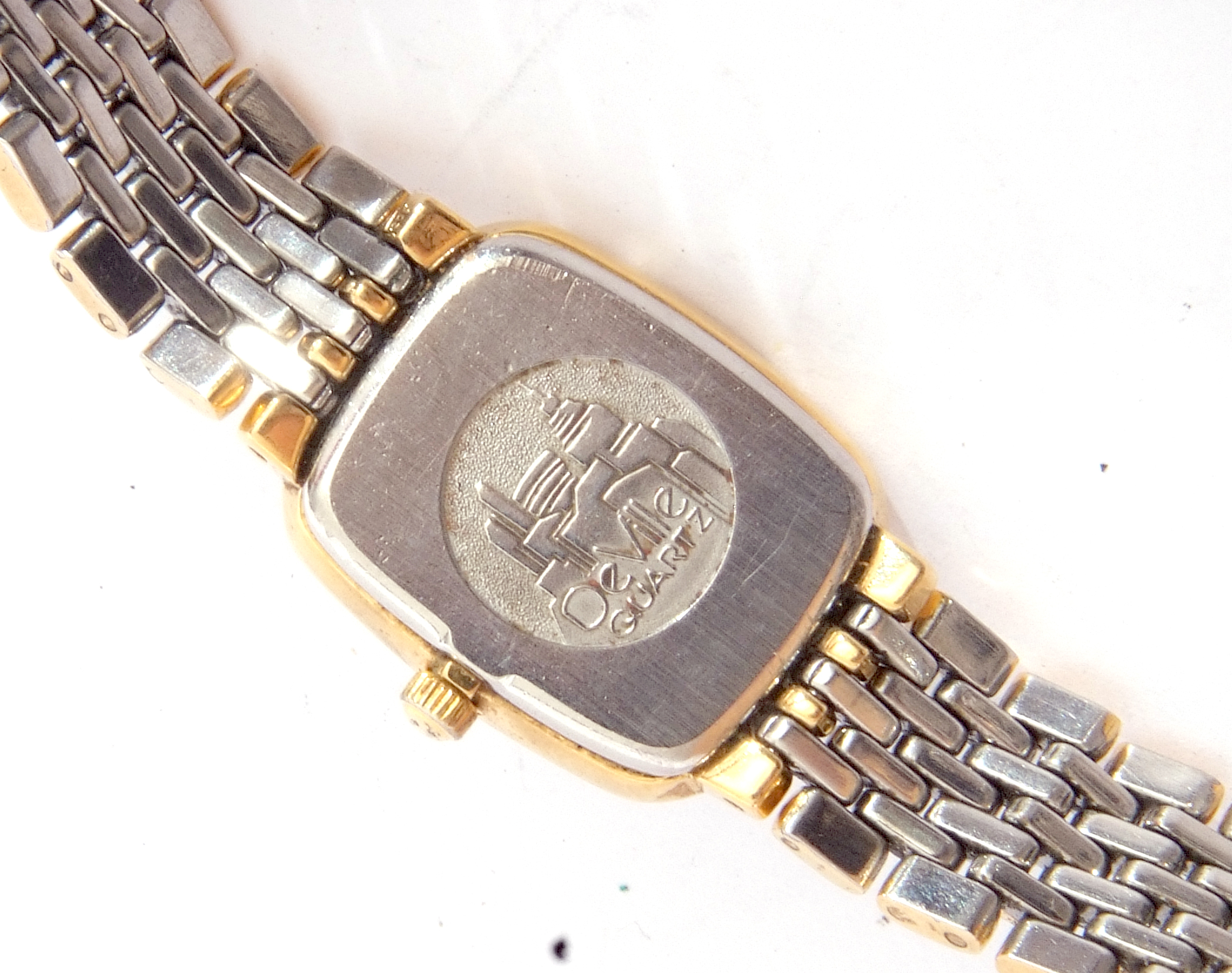 Ladies Omega De ville quartz wrist watch, circa 1980s, of rectangular shape with Roman numerals on a - Image 6 of 7
