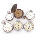 Mixed Lot: four pocket watches and two stop watches, all a/f