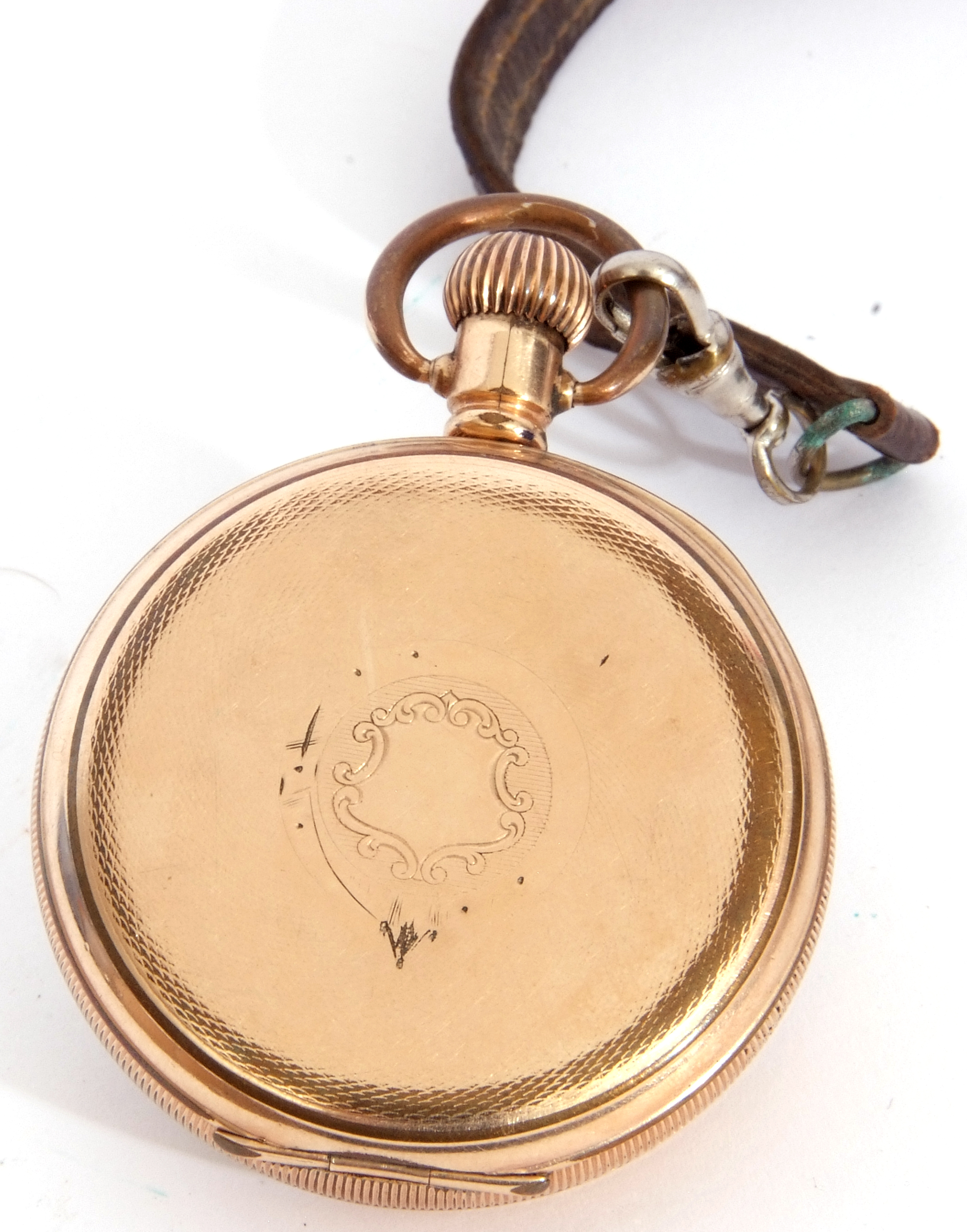 Second quarter of 20th century gold plated open faced lever watch, Lever Dennison pocket watch, 15 - Image 3 of 3