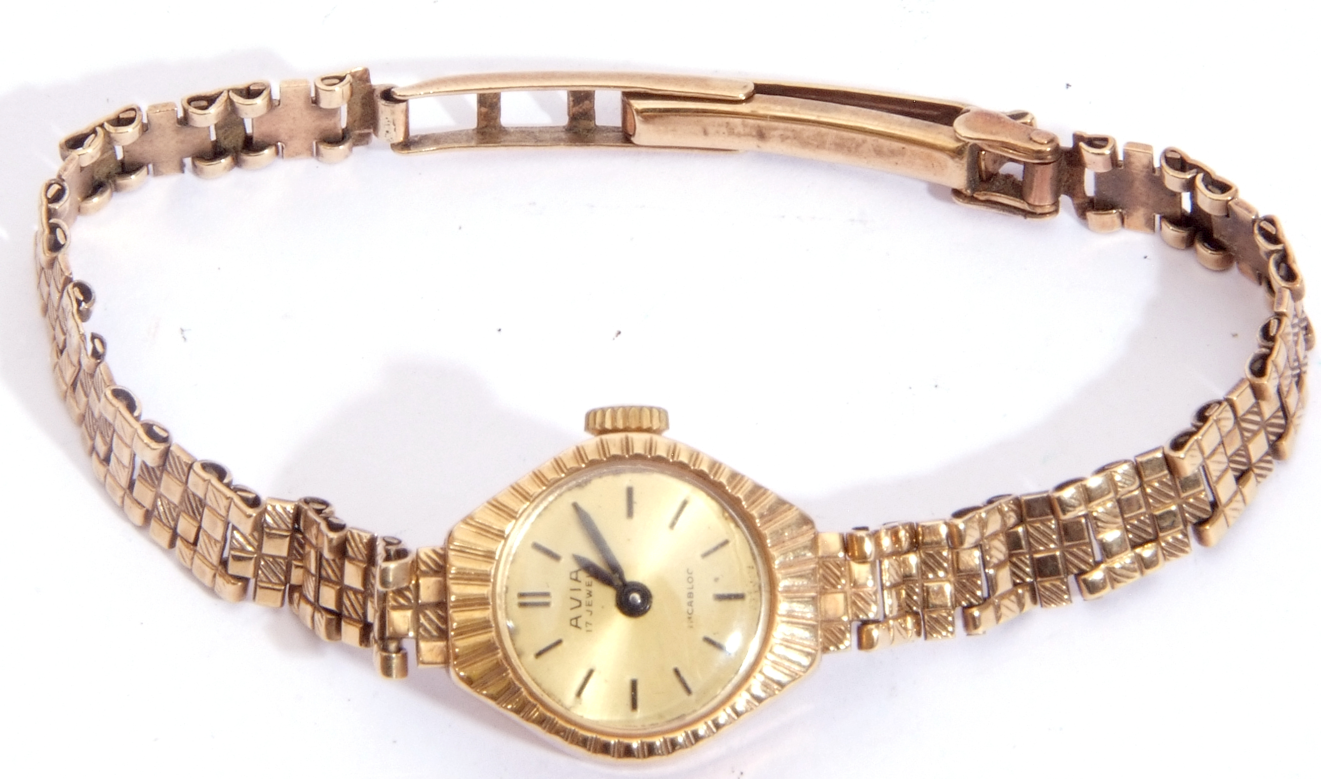 Ladies last quarter of 20th century 9ct gold cased Avia wrist watch with 17-jewel Incabloc - Image 3 of 6
