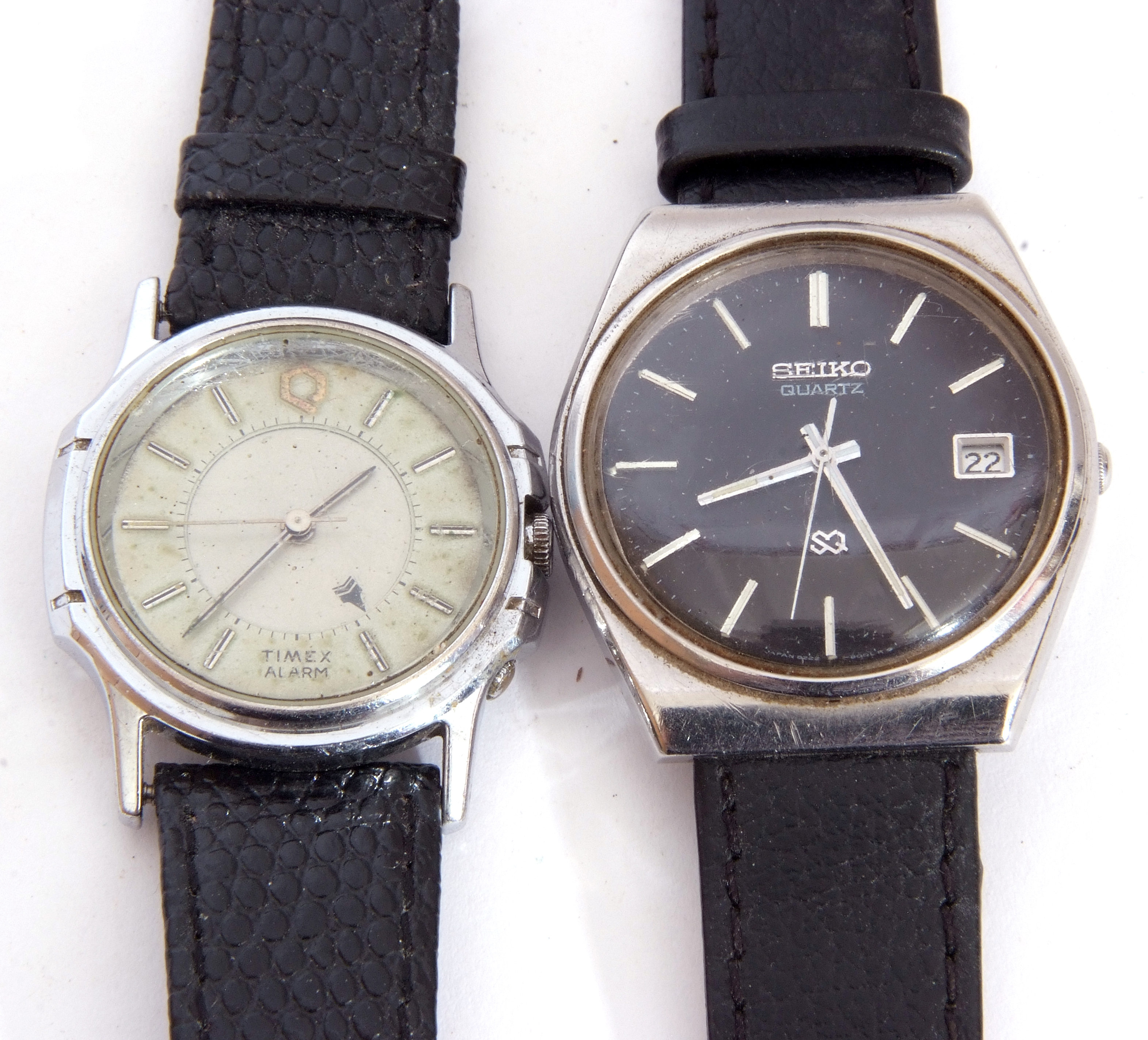 Mixed Lot: three vintage gents wrist watches, a Corvette 17-jewel Incabloc, a Seiko quartz stainless - Image 3 of 8