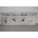 PRINT OF CLOCKS WITH VARIOUS TIMES