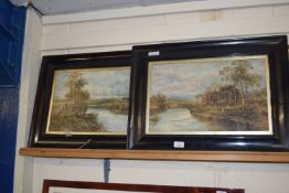 PAIR OF FRAMED PRINTS OF RURAL SCENES AFTER C BRENNIR