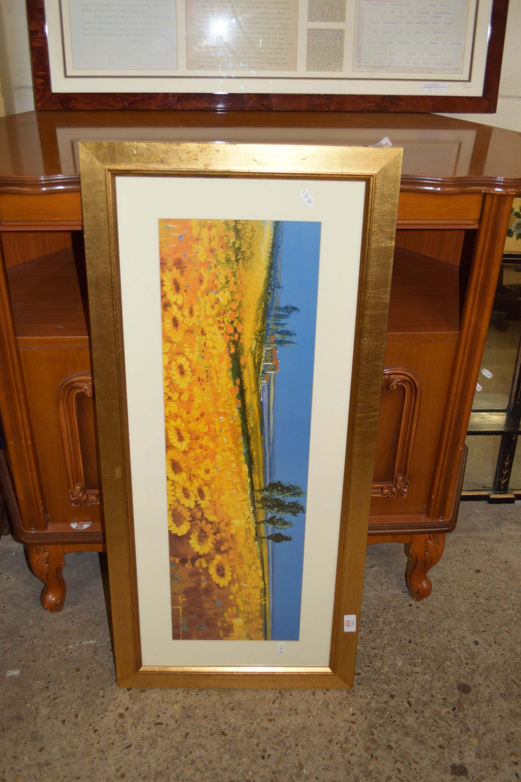 FRAMED PRINT OF A JOHN HORSEWELL PAINTING, FRAME WIDTH APPROX 99CM