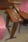 SMALL EDWARDIAN MAHOGANY SIDE TABLE WITH INLAID AND CROSS BANDED DECORATION TO TOP, APPROX 48 X