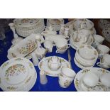 EXTENSIVE QUANTITY OF AYNSLEY COTTAGE GARDEN WARES INCLUDING DINNER PLATES, SIDE PLATES, SERVING