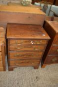 SMALL MAHOGANY CHEST OF DRAWERS, WIDTH APPROX 80CM