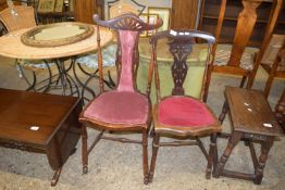 TWO VARIOUS UPHOLSTERED CHAIRS