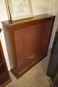 LARGE MAHOGANY LOW OPEN BOOKCASE, WIDTH APPROX 119CM