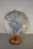 MODERN GLOBE ON WOODEN STAND