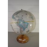 MODERN GLOBE ON WOODEN STAND