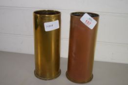 PAIR OF MILITARY BRASS SHELL CASES