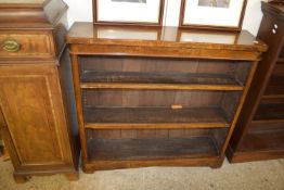 19TH CENTURY LOW OPEN BOOKCASE, WIDTH APPROX 111CM