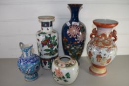 CERAMICS INCLUDING CLOISONNE VASE