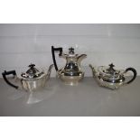 PLATED TEA SET AND COFFEE POT