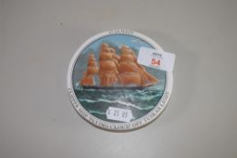 REPRODUCTION POT LID FOR ST JAMES CLIPPER SHIP FLYING CLOUD